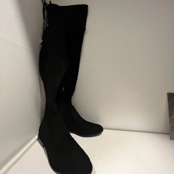 Marc Jacobs Black Suede Over The Knee 3/4" Heel Boots Sz 6M EUC - Picture 7 of 10